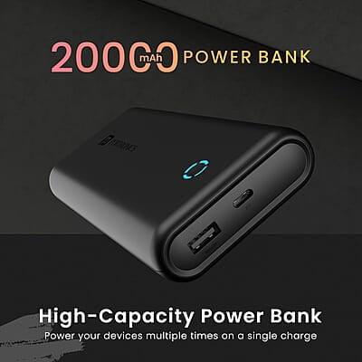 Portronics PowerPod 20K Advanced 20000 mAh Power Bank with 22.5W Max Output, Fast Charging Power Bank with 22.5W