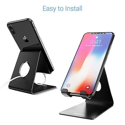 Portronics MODESK Universal Mobile Holder Stand with Metal Body, Anti Skid Design, Light Weight for All Smartphones Portronics MODESK Universal Mobile Holder Stand with Metal Body, Anti Skid Design, Light Weight for All Smartphones