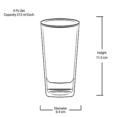 Treo By Milton Atlas Cool Glass Tumbler Set of 6, 213 ml Each, Transparent | Dishwasher Safe| Serve Whiskey | Wine | Juices | Cold Drinks | Water | Cocktails | Mixed Drinks Treo By Milton Atlas Cool Glass Tumbler Set of 6, 213 ml Each, Transparent | Dishwasher Safe| Serve Whiskey | Wine | Juices | Cold Drinks | Water | Cocktails | Mixed Drinks