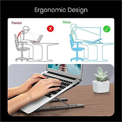 Portronics My Buddy K2 Portable Laptop stand with 7 Adjustable Level, Ergonomic Design, Multifunctional for All Laptops Portronics My Buddy K2 Portable Laptop stand with 7 Adjustable Level, Ergonomic Design, Multifunctional for All Laptops