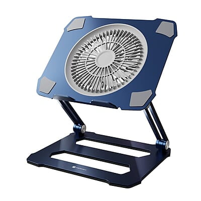 Portronics My Buddy K10 Portable Laptop Stand with Multiple Height Adjustable Angles, Fan-Based Ventilated Bottom