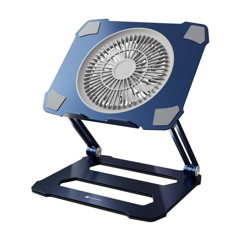 Portronics My Buddy K10 Portable Laptop Stand with Multiple Height Adjustable Angles, Fan-Based Ventilated Bottom Portronics My Buddy K10 Portable Laptop Stand with Multiple Height Adjustable Angles, Fan-Based Ventilated Bottom