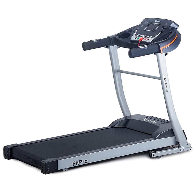 Lifelong FitPro (2.5 HP Peak) Manual Incline Motorized Treadmill for Home with 12 preset Workouts, Max Speed 12km/hr. Bluetooth Speaker Lifelong FitPro (2.5 HP Peak) Manual Incline Motorized Treadmill for Home with 12 preset Workouts, Max Speed 12km/hr. Bluetooth Speaker