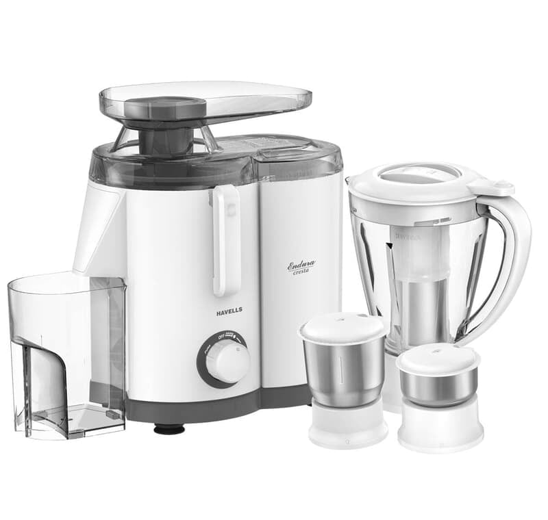 Havells Stainless Steel Endura Cresta Juicer Mixer Grinder, 500W, 4 Jar Havells Stainless Steel Endura Cresta Juicer Mixer Grinder, 500W, 4 Jar