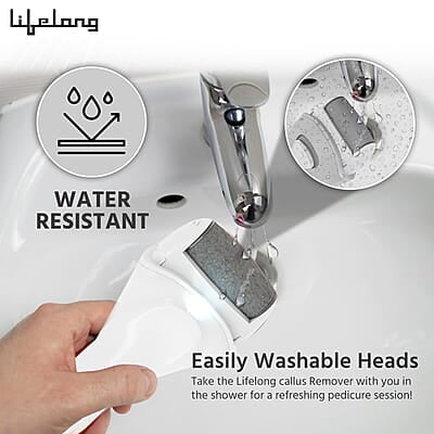 Lifelong Callus Remover for Feet Foot Scrubber for Dead Skin, 3 Changeable Roller Heads, Foot Scrubber Lifelong Callus Remover for Feet Foot Scrubber for Dead Skin, 3 Changeable Roller Heads, Foot Scrubber