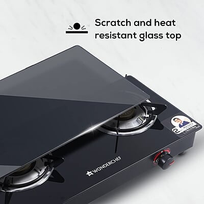 Wonderchef Platinum Plus 2 Burner Auto Glass Cooktop 6mm Toughened Glass Auto Ignition Wonderchef Platinum Plus 2 Burner Auto Glass Cooktop 6mm Toughened Glass Auto Ignition