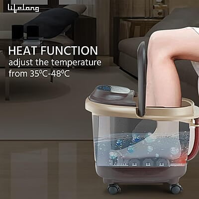 Lifelong LLM279 Corded Electric Foot Spa and Massager with 4 Automatic Rollers & 4 Manual Rollers, Digital Panel Lifelong LLM279 Corded Electric Foot Spa and Massager with 4 Automatic Rollers & 4 Manual Rollers, Digital Panel