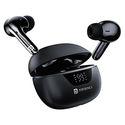 Portronics Harmonics Twins 28 ANC TWS in Ear Earbuds with Smart Touch Control, 50 Hours Playback, Quad Mic ENC Portronics Harmonics Twins 28 ANC TWS in Ear Earbuds with Smart Touch Control, 50 Hours Playback, Quad Mic ENC