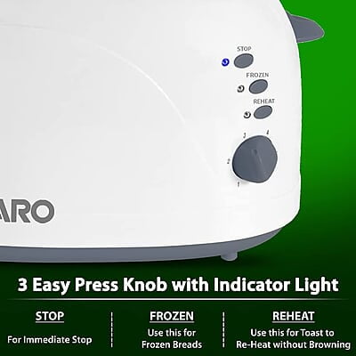 AGARO Venus 750W, Two Slice Toaster with 6 Toasting Levels AGARO Venus 750W, Two Slice Toaster with 6 Toasting Levels