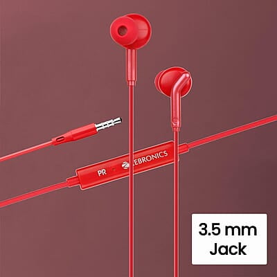 Zebronics Zeb-Bro in Ear Wired Earphones with Mic, 3.5mm Audio Jack, 10mm Drivers, Phone/Tablet Compatible Zebronics Zeb-Bro in Ear Wired Earphones with Mic, 3.5mm Audio Jack, 10mm Drivers, Phone/Tablet Compatible