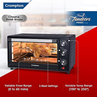 Crompton Tandoori Magic 45 Ltr Oven Toaster Grill (OTG) with Motorissed Rotisserie & Convection Crompton Tandoori Magic 45 Ltr Oven Toaster Grill (OTG) with Motorissed Rotisserie & Convection