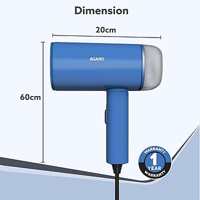 AGARO Elegant Handheld Garment Steamer 1200W, 170 ML Water Tank