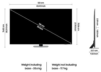 Samsung 138 cm (55 inches) 4K Ultra HD Smart Neo QLED TV QA55QN90CAKLXL Samsung 138 cm (55 inches) 4K Ultra HD Smart Neo QLED TV QA55QN90CAKLXL