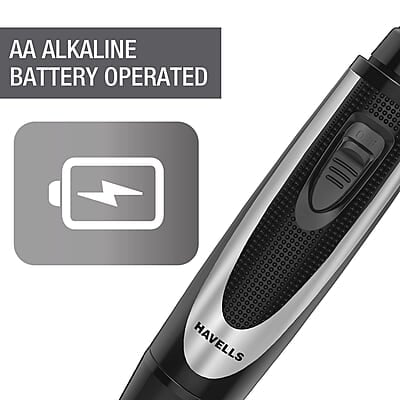 Havells Ne6322 Nose&Ear Hair Trimmer,Battery Operated&Easy To Carry (Black), Unisex