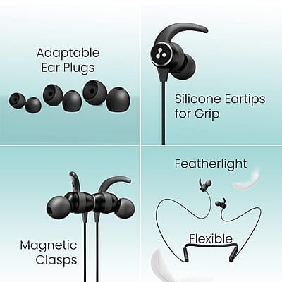 Ambrane Bassband Hyper Wireless Earphones with 27Hrs Playtime,3Hrs Playtime in 10 Mins Charge,Boostedbass Sound,Multifunctional Controls,Voice Assistance,Ipx4 Ambrane Bassband Hyper Wireless Earphones with 27Hrs Playtime,3Hrs Playtime in 10 Mins Charge,Boostedbass Sound,Multifunctional Controls,Voice Assistance,Ipx4
