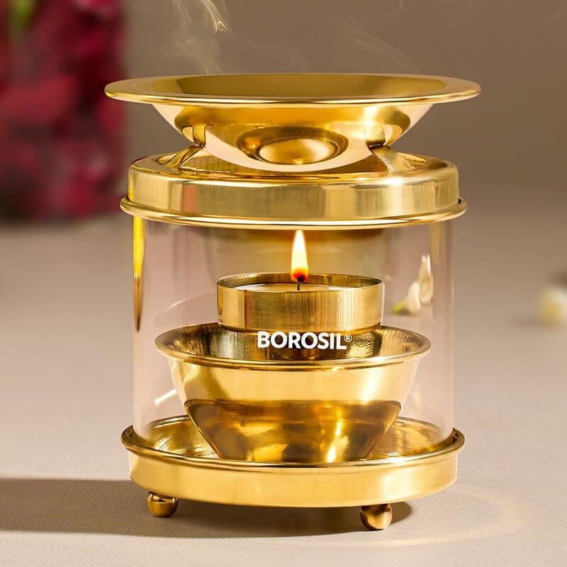 Borosil Medium Brass Diffuser Borosil Medium Brass Diffuser