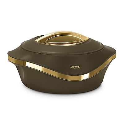 MILTON Pearl 2500 Inner Stainless Steel Casserole, 2.1 litres, Dark Brown