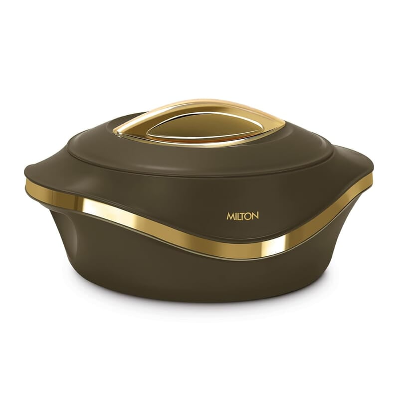 MILTON Pearl 2000 Inner Stainless Steel Casserole, 1.96 Litre, Dark Brown