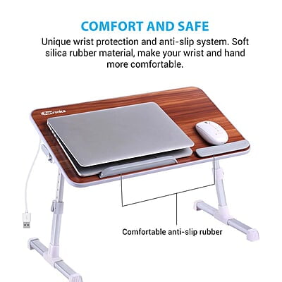 Portronics My Buddy Plus Adjustable Laptop Table with built-in USB Cooling Fan, Foldable Legs, Adjustable Angle Portronics My Buddy Plus Adjustable Laptop Table with built-in USB Cooling Fan, Foldable Legs, Adjustable Angle
