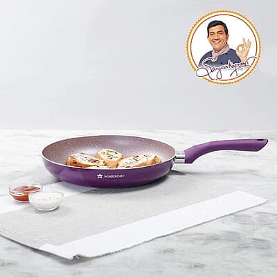 Wonderchef Royal Velvet Non-Stick Fry Pan with Induction Bottom 3 mm thick 26cm 2.1 litres Wonderchef Royal Velvet Non-Stick Fry Pan with Induction Bottom 3 mm thick 26cm 2.1 litres