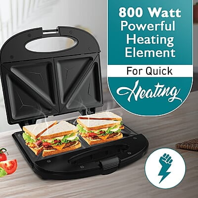 Crompton Instaserve Toast 800 Watts Sandwichmaker with Powerful Heating element Crompton Instaserve Toast 800 Watts Sandwichmaker with Powerful Heating element