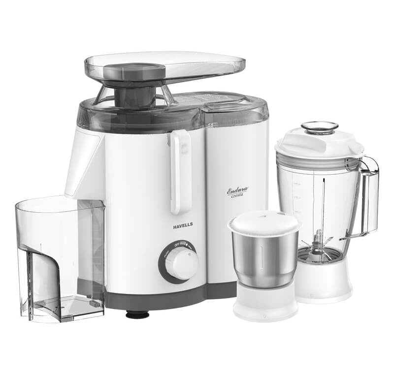 Havells ABS Plastic Endura Cresta Juicer Mixer Grinder, 500W, 3 Jars Havells ABS Plastic Endura Cresta Juicer Mixer Grinder, 500W, 3 Jars