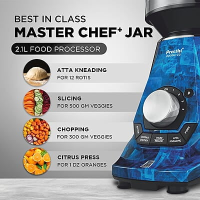 Preethi Zodiac 2.0 Mixer Grinder for Kitchen, 4 Jars 1000 Watt Mixie Preethi Zodiac 2.0 Mixer Grinder for Kitchen, 4 Jars 1000 Watt Mixie