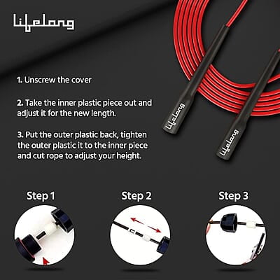 Lifelong LLSR01 Skipping Rope for Men, Women & Children - Jump Rope for Exercise Workout & Weight Loss Lifelong LLSR01 Skipping Rope for Men, Women & Children - Jump Rope for Exercise Workout & Weight Loss