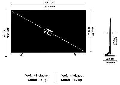 Samsung 138 cm (55 inches) 4K Ultra HD Smart QLED TV QA55Q60DAULXL Samsung 138 cm (55 inches) 4K Ultra HD Smart QLED TV QA55Q60DAULXL