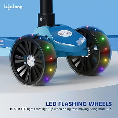 Lifelong Scooter for Kids 3+ Years - Foldable Kids Scooter with LED Wheels & Adjustable Height - Kick Scooter Capacity 50kg Lifelong Scooter for Kids 3+ Years - Foldable Kids Scooter with LED Wheels & Adjustable Height - Kick Scooter Capacity 50kg