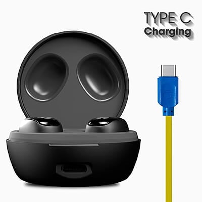 ZEBRONICS ZEB-SOUND BOMB 1 TWS Earbuds with BT5.0, Up to 12H Playback, Touch Controls, Voice Assistant, Splash Proof with Type C Portable Charging Case ZEBRONICS ZEB-SOUND BOMB 1 TWS Earbuds with BT5.0, Up to 12H Playback, Touch Controls, Voice Assistant, Splash Proof with Type C Portable Charging Case