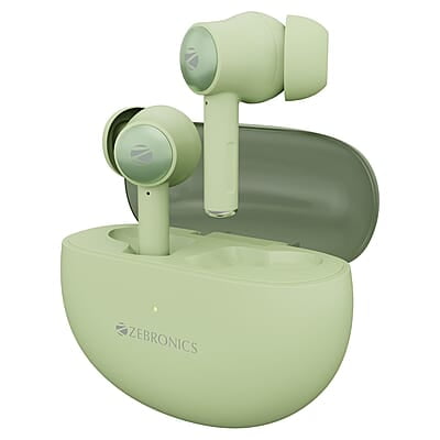 ZEBRONICS MIST in-Ear Wireless Earbuds, with up-to 27 Hours Backup, Environmental Noise Cancellation (ENC), Gaming Mode, Touch Control, Voice Assistant Support, Splash Proof Design