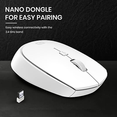 Portronics Toad 23 Wireless Optical Mouse with 2.4GHz, USB Nano Dongle, Optical Orientation, Click Wheel, Adjustable DPI Portronics Toad 23 Wireless Optical Mouse with 2.4GHz, USB Nano Dongle, Optical Orientation, Click Wheel, Adjustable DPI