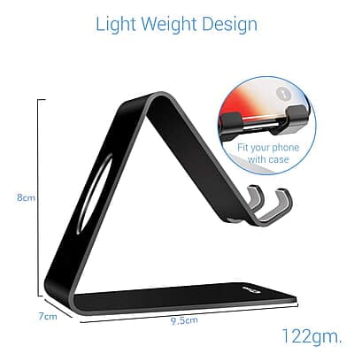 Portronics MODESK Universal Mobile Holder Stand with Metal Body, Anti Skid Design, Light Weight for All Smartphones Portronics MODESK Universal Mobile Holder Stand with Metal Body, Anti Skid Design, Light Weight for All Smartphones