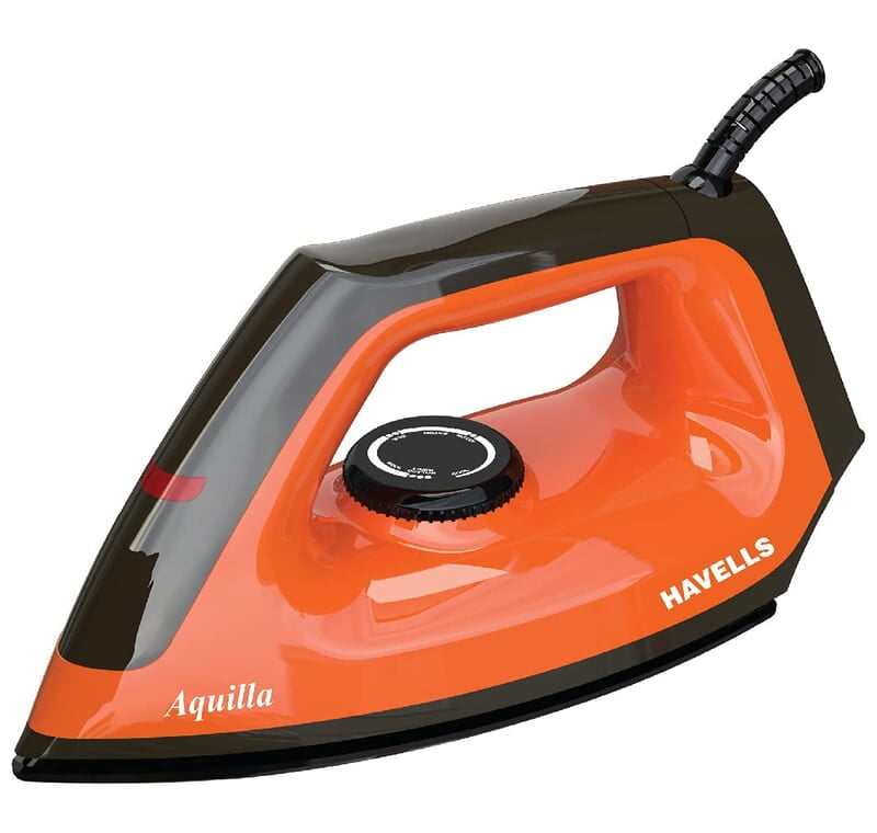 Havells Dry Iron Aquilla 1000W Iron Press German Technology Non Sick Coated Sole Plate