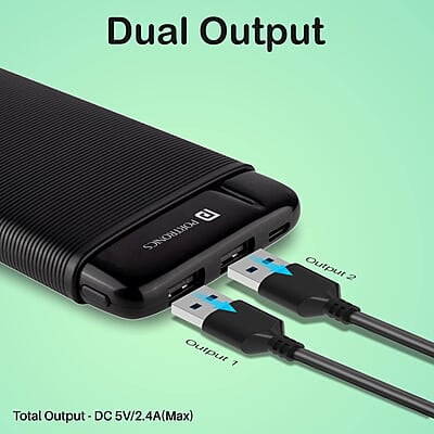 Portronics Power PRO 10K 10000 mAh,10w Slim Power Bank with Dual USB Output Port