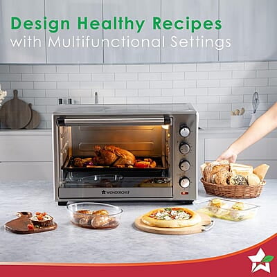 Wonderchef Oven Toaster Griller - 48 litres 6-Stage Heat Selection Bake, Grill, Roast Wonderchef Oven Toaster Griller - 48 litres 6-Stage Heat Selection Bake, Grill, Roast