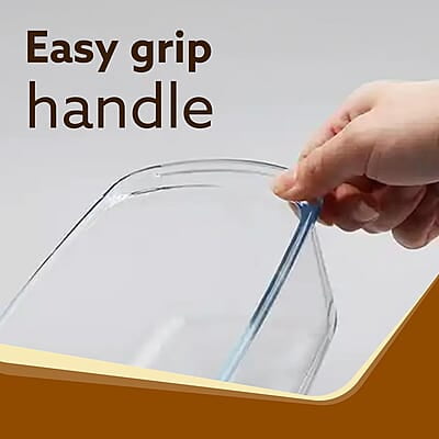 AGARO Elite Glass Loaf Tray Rectangular, 1800ml, Bake Safe, Oven Safe, Glass Dish Tray, Borosilicate Glass Tray AGARO Elite Glass Loaf Tray Rectangular, 1800ml, Bake Safe, Oven Safe, Glass Dish Tray, Borosilicate Glass Tray