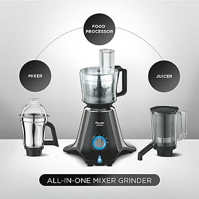 Preethi Zodiac Mg-218 Mixer Grinder for Kitchen, 5 Jars 750 Watt Mixie Preethi Zodiac Mg-218 Mixer Grinder for Kitchen, 5 Jars 750 Watt Mixie