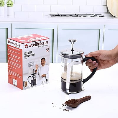 Wonderchef Regalia French Press Coffee Maker Brews in just 3 minutes 600ml Wonderchef Regalia French Press Coffee Maker Brews in just 3 minutes 600ml