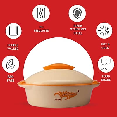 Milton Crisp 2500 Insulated Inner Steel Casserole, 2.4 Litres Milton Crisp 2500 Insulated Inner Steel Casserole, 2.4 Litres