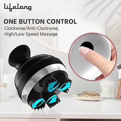 Lifelong LLM225 Rechargeable Head, Scalp Full Body Pain Relief Massager, Electric Head Kneading Massager,4 Speed Modes Lifelong LLM225 Rechargeable Head, Scalp Full Body Pain Relief Massager, Electric Head Kneading Massager,4 Speed Modes