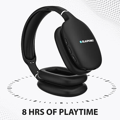 Blaupunkt BH31 Bluetooth Wireless Over Ear Headphones I 40MM Drivers I HD Sound I Soft PU Headband I Media & Volume Control with Built in Mic I TurboVolt Fast Charging I AUX Port Blaupunkt BH31 Bluetooth Wireless Over Ear Headphones I 40MM Drivers I HD Sound I Soft PU Headband I Media & Volume Control with Built in Mic I TurboVolt Fast Charging I AUX Port