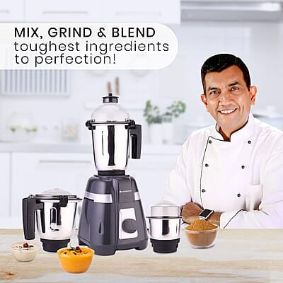 Wonderchef Regalia Mixer Grinder 750W, 230V~50Hz, 3 Stainless Steel Jars