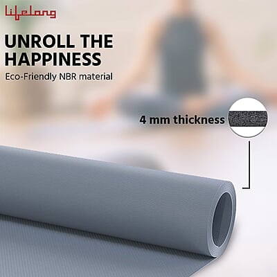 Lifelong Yoga mat for Women & Men EVA Material 4mm Anti-Slip Yoga Mat for Gym Workout