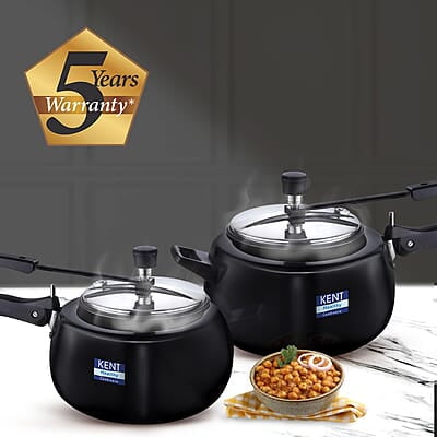 KENT Hard Anodised Pressure Cooker with SS Inner Lid  3L