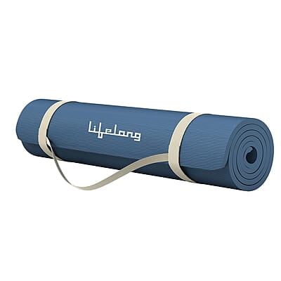 Lifelong Yoga mat for Women & Men EVA Material 6mm  Anti Slip for Gym Workout