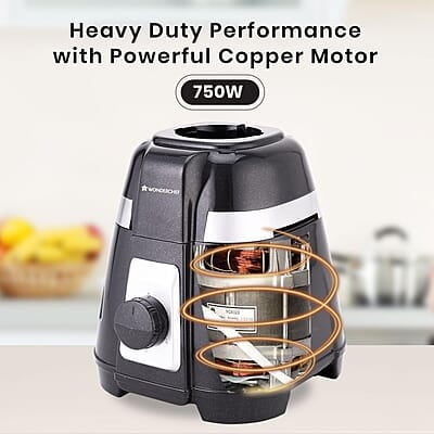 Wonderchef Regalia Mixer Grinder 750W, 230V~50Hz, 3 Stainless Steel Jars