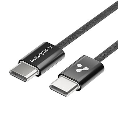 Ambrane 60W Type-C to Type-C Fast Charging Cable for Smartphones, Tablets, Laptops, iPhone 15 & Other Type C Devices, PD Technology, 480Mbps Data Sync, 1.2M (ABCC-60 Ambrane 60W Type-C to Type-C Fast Charging Cable for Smartphones, Tablets, Laptops, iPhone 15 & Other Type C Devices, PD Technology, 480Mbps Data Sync, 1.2M (ABCC-60