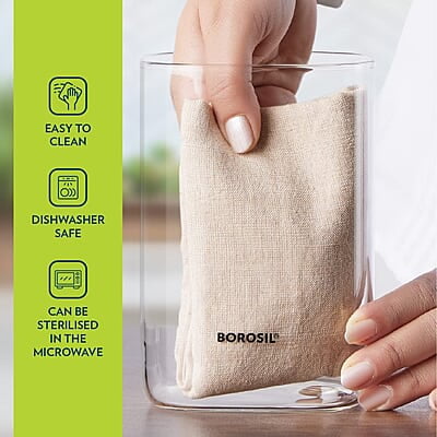 BOROSIL SQUARE DISHWITH GREEN LID-1L BOROSIL SQUARE DISHWITH GREEN LID-1L